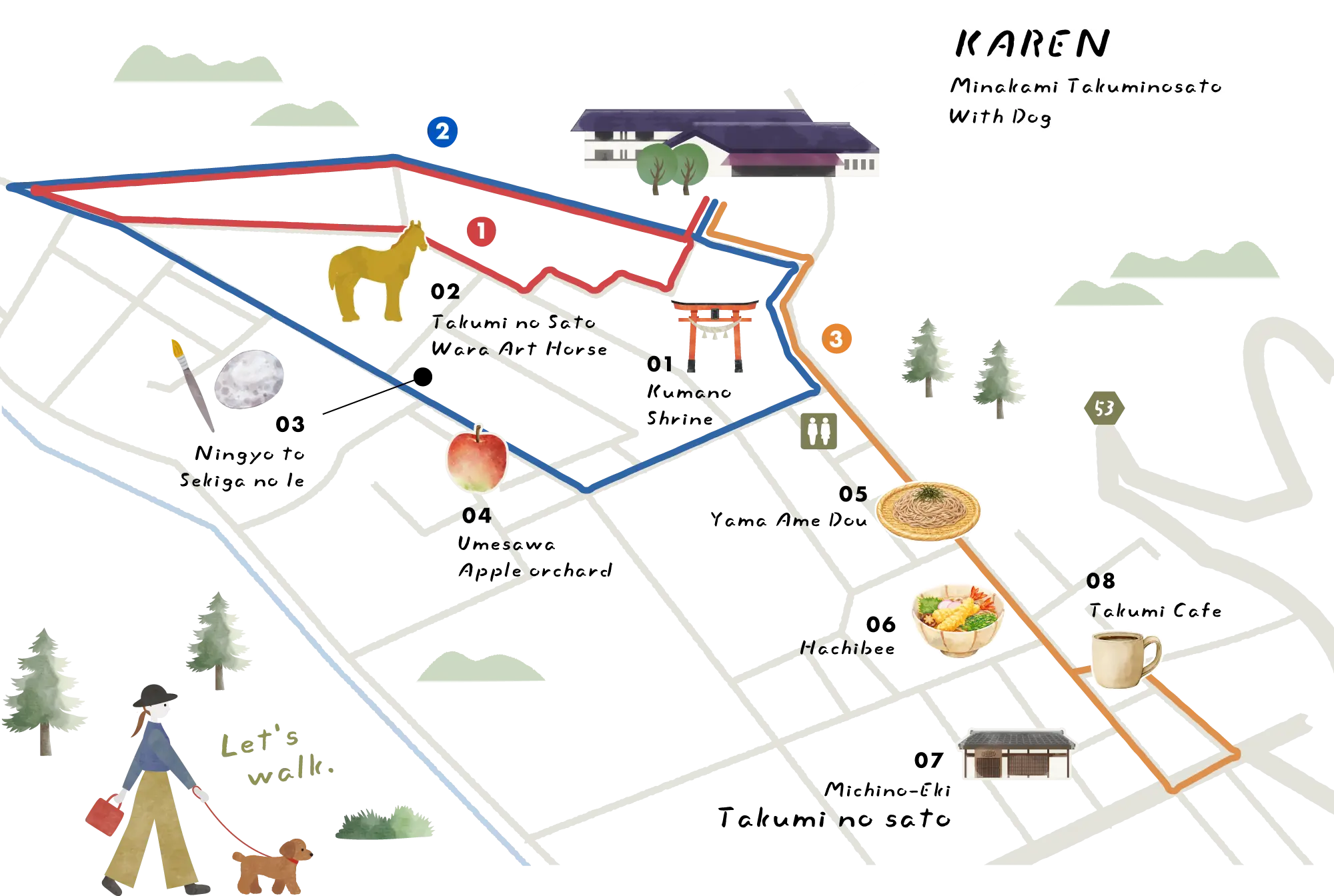 お散歩コースMAP